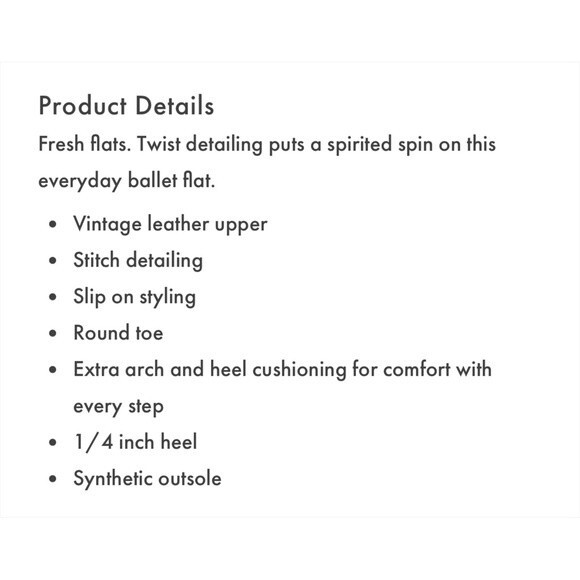 Zodiac Sadie Slip-On Flats Black - Size 8.5 - Picture 2 of 6